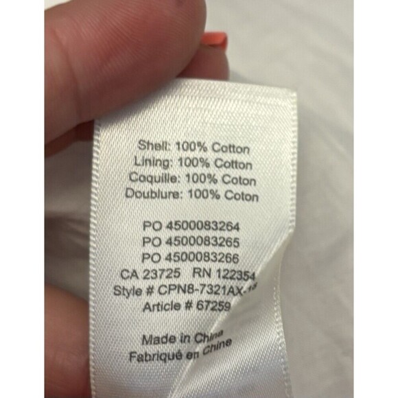 ARITZIA WILFRED Le Fou Maryvonne Skirt Med Tie Front Paper Bag White Blue Floral - Picture 10 of 13